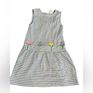 Florence eisman size 5 blue striped tulip dress
